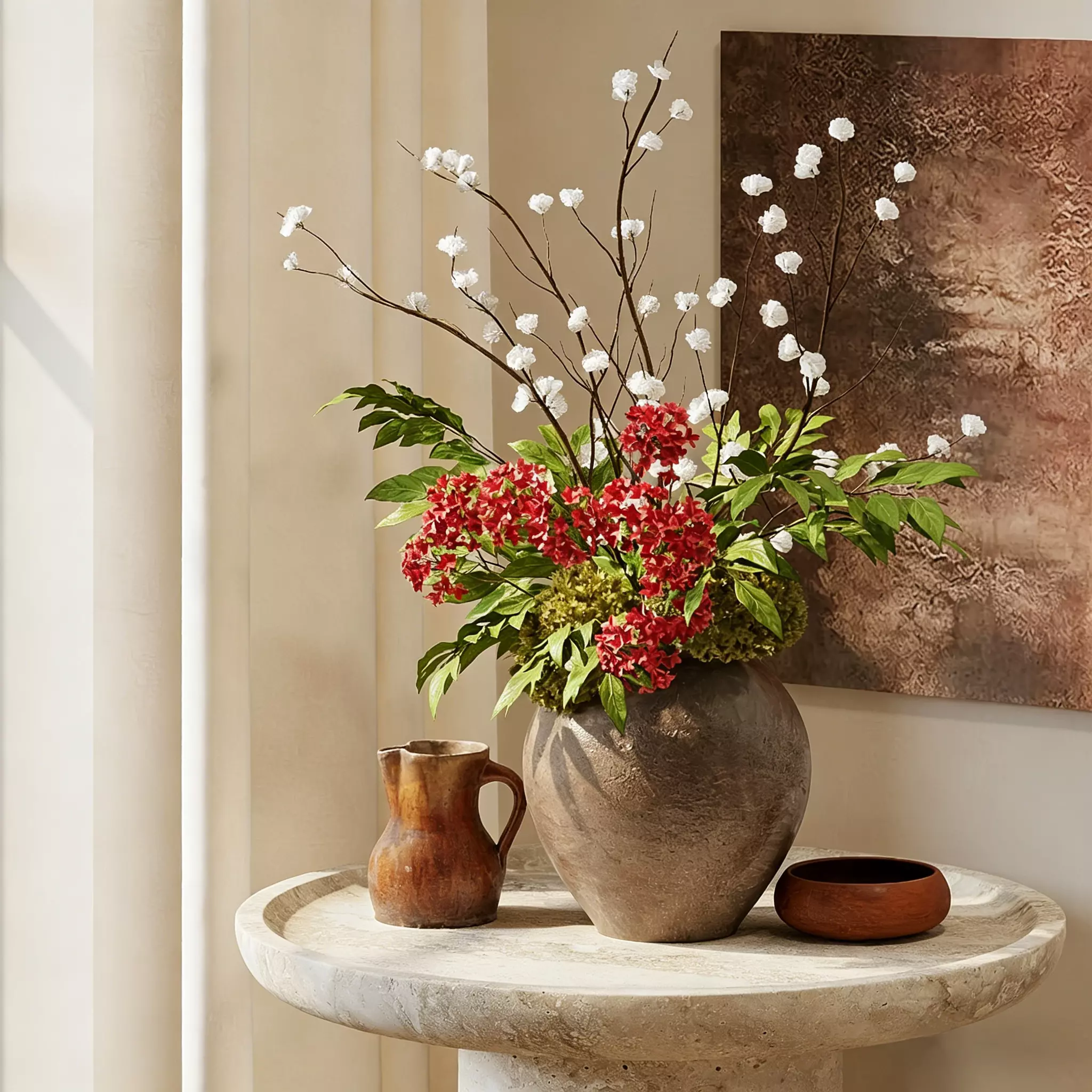 Decorative Floral Vase Arrangement 3D model
