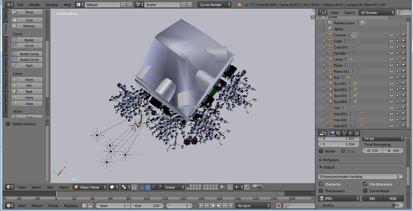 modern building Free 3D model_2