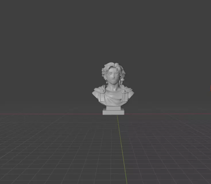 Alexander the Great Anime Stylized Bust 3D print model