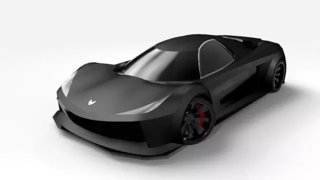 Hypercar Rigged Model Low Poly by Srinaths4cg Low-poly 3D model_0