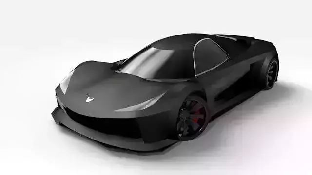 Hypercar Rigged Model Low Poly by Srinaths4cg