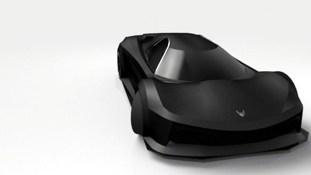 Hypercar Rigged Model Low Poly by Srinaths4cg Low-poly 3D model_3