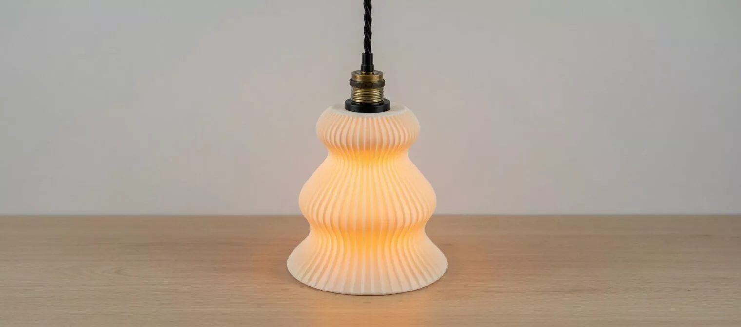 Big Wavy Lampshade E27 EUROPE AND American Compatible Print 3D 3D print model