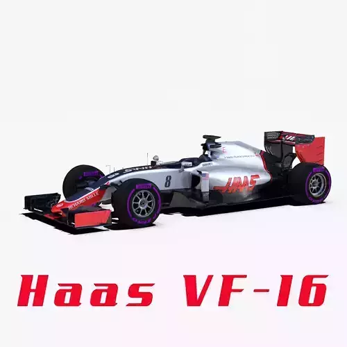 Haas VF16 car Low-poly 3D model