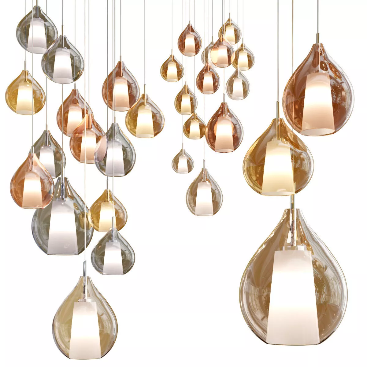 CIRCE Pendant lamp By Concept Verre Low-poly 3D model