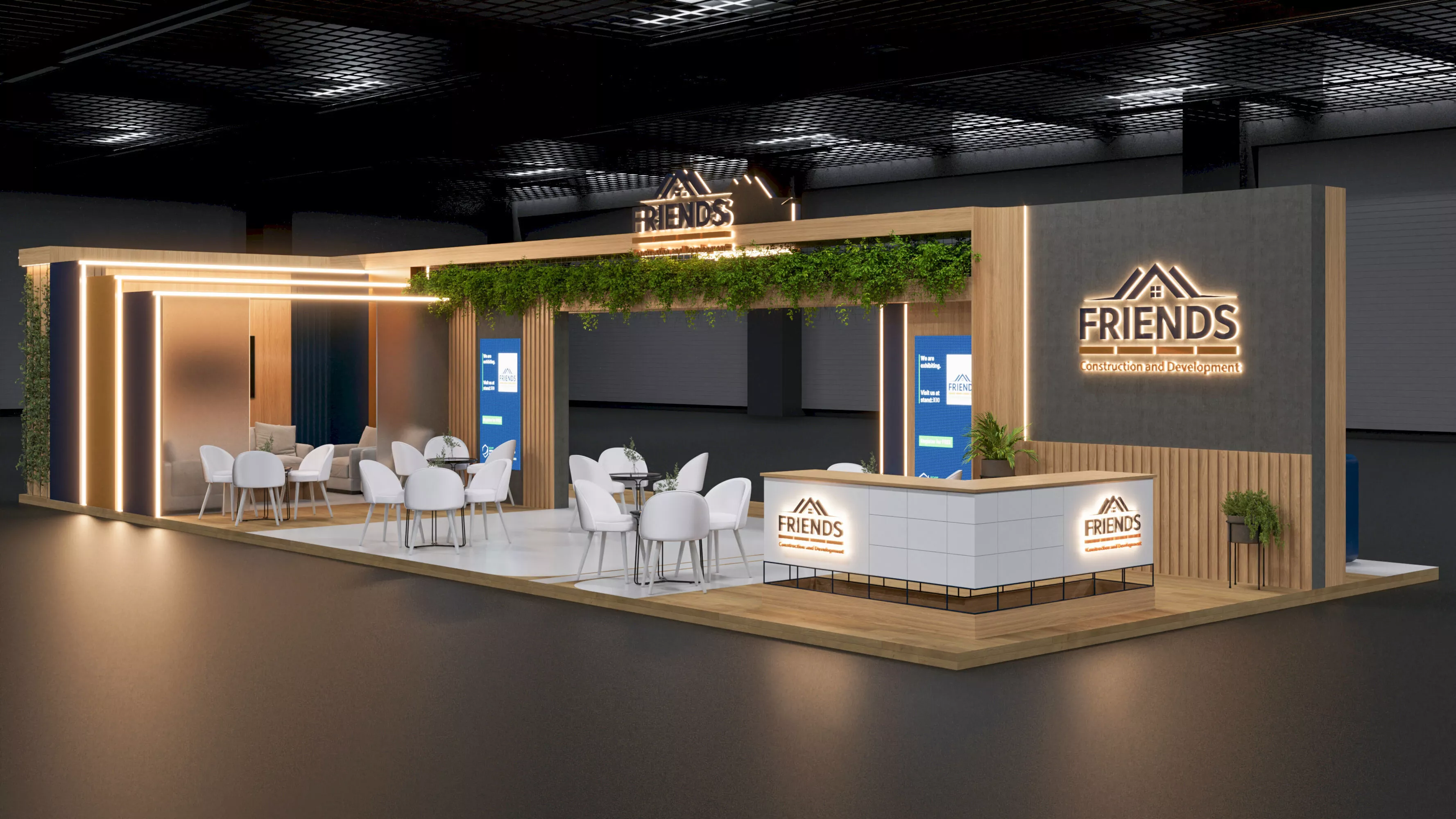 Modern Exhibition Booth - 3D Event Stand Low-poly 3D model