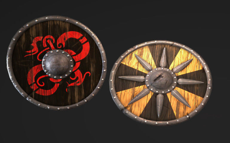 GameReady Medieval Viking Shield Pack Low-poly 3D model_2