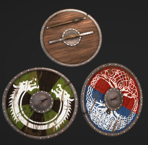 GameReady Medieval Viking Shield Pack Low-poly 3D model_3