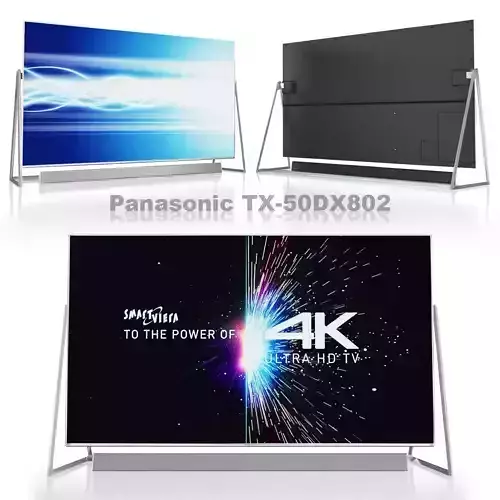  Panasonic TV TX-50DX802  Low-poly 3D model