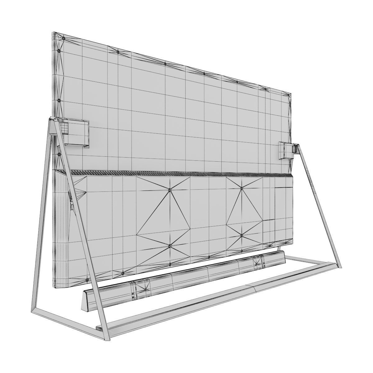  Panasonic TV TX-50DX802  Low-poly 3D model_5