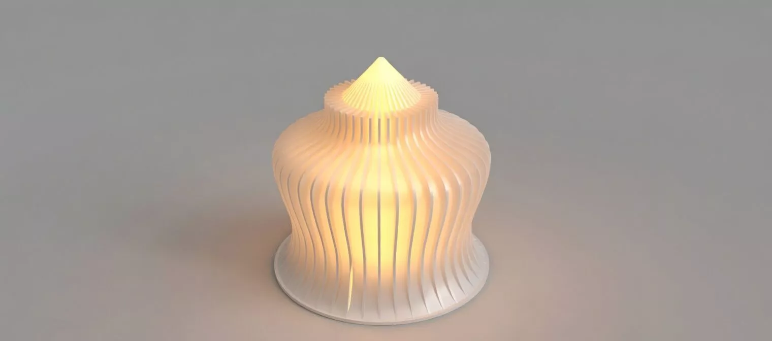 Big Wavy Lampshade E27 EUROPE AND American Compatible Print 3D 3D print model