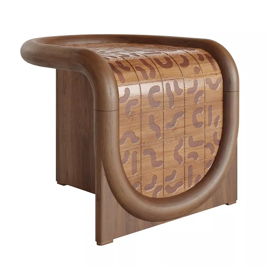 Moruna Tiled Coffee Table Mid-Century Don Tatani 3D model