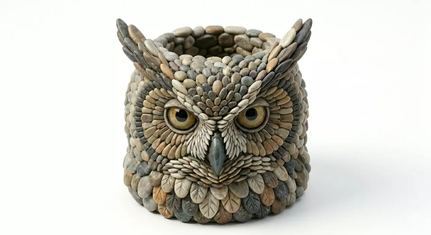 Owl Head Pot Cover 3D Model 3D print model