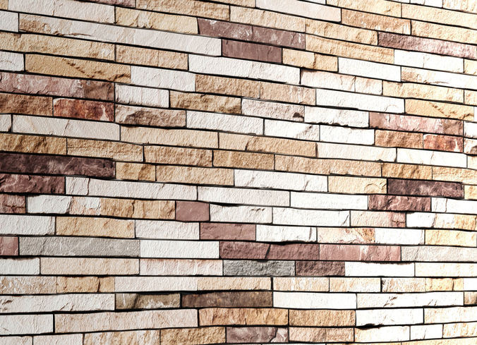 Seamless Stone Wall 4 3D model