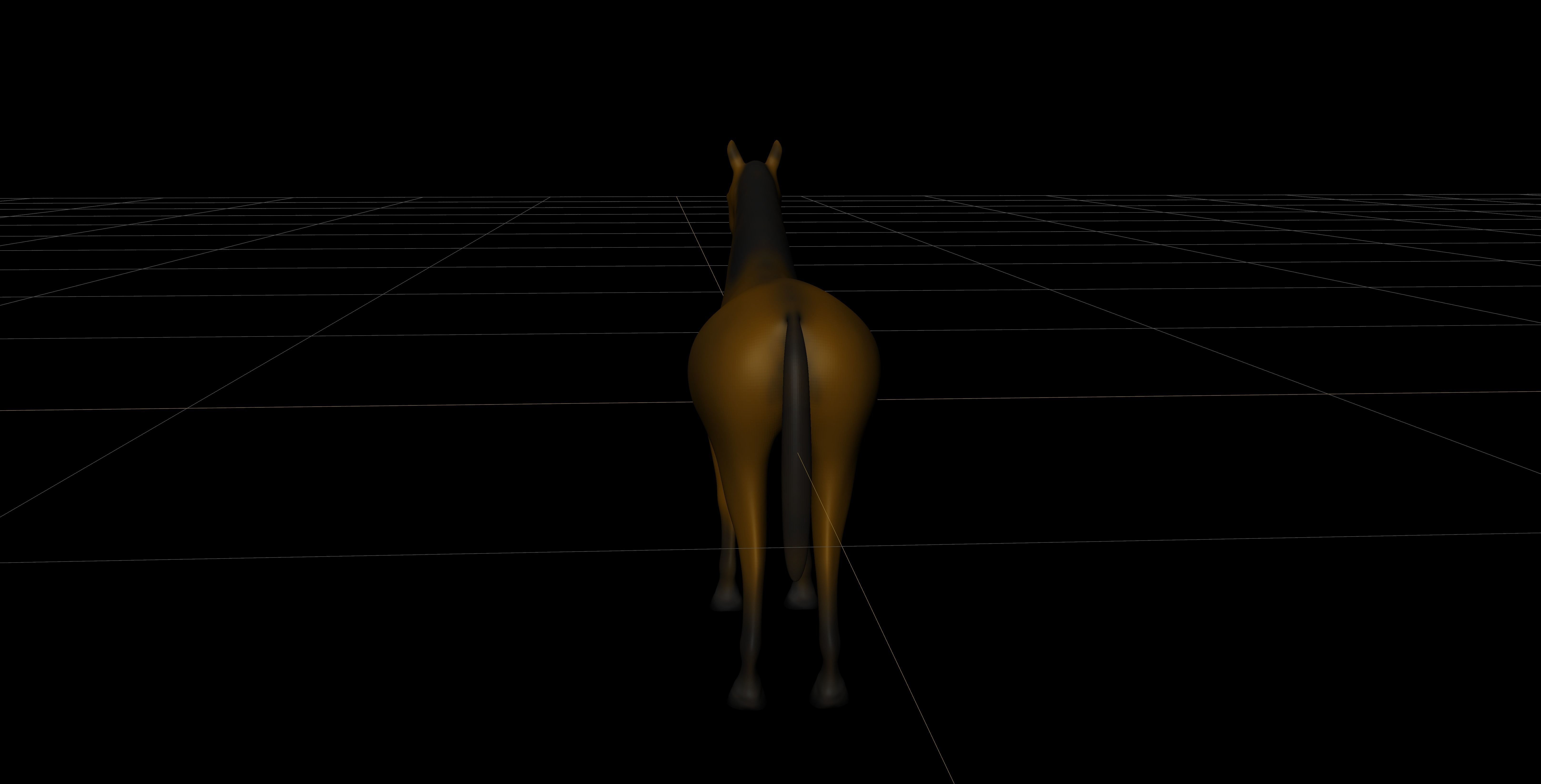 Low poly horse model Low-poly 3D model_6