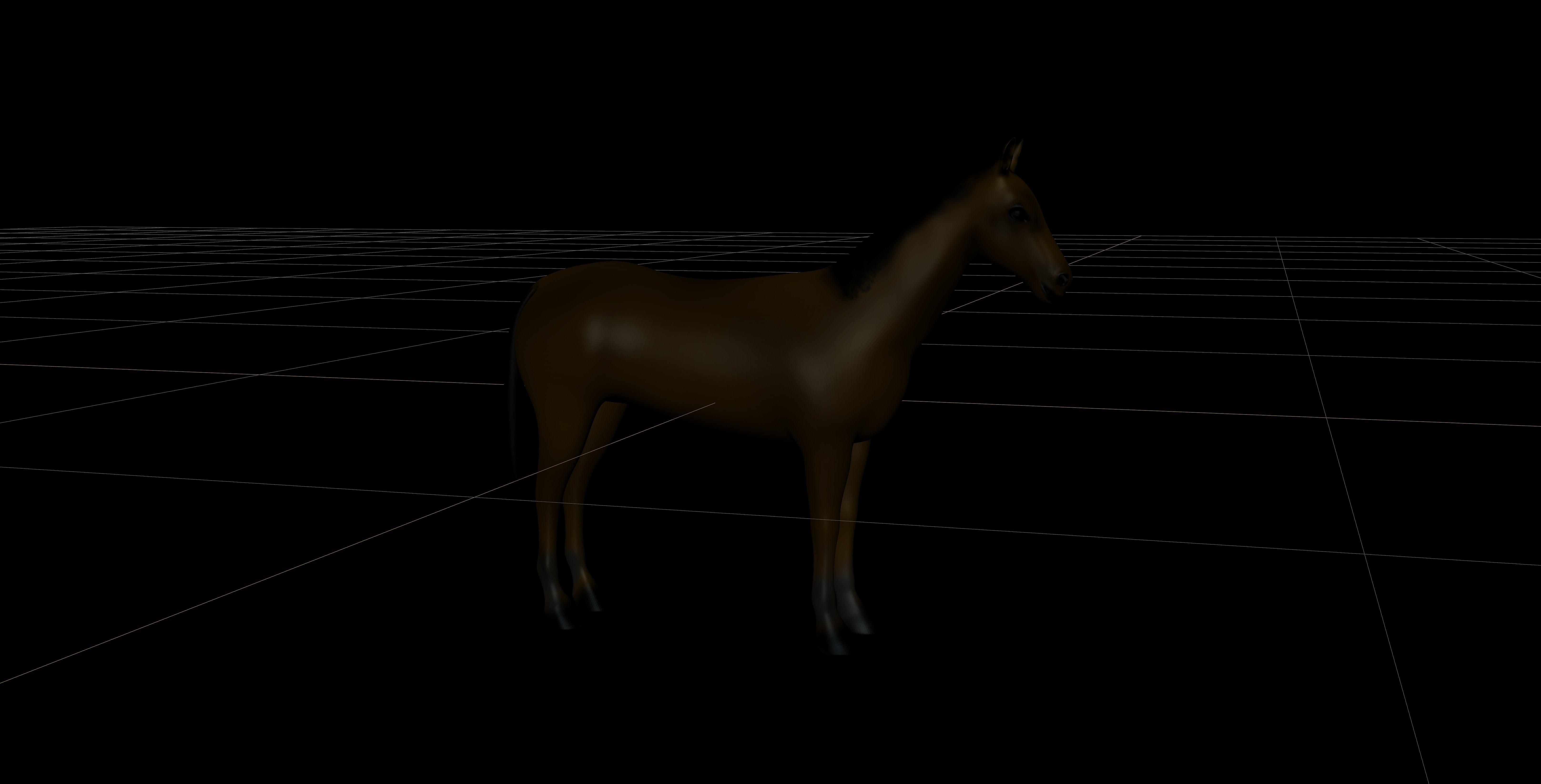 Low poly horse model Low-poly 3D model_7