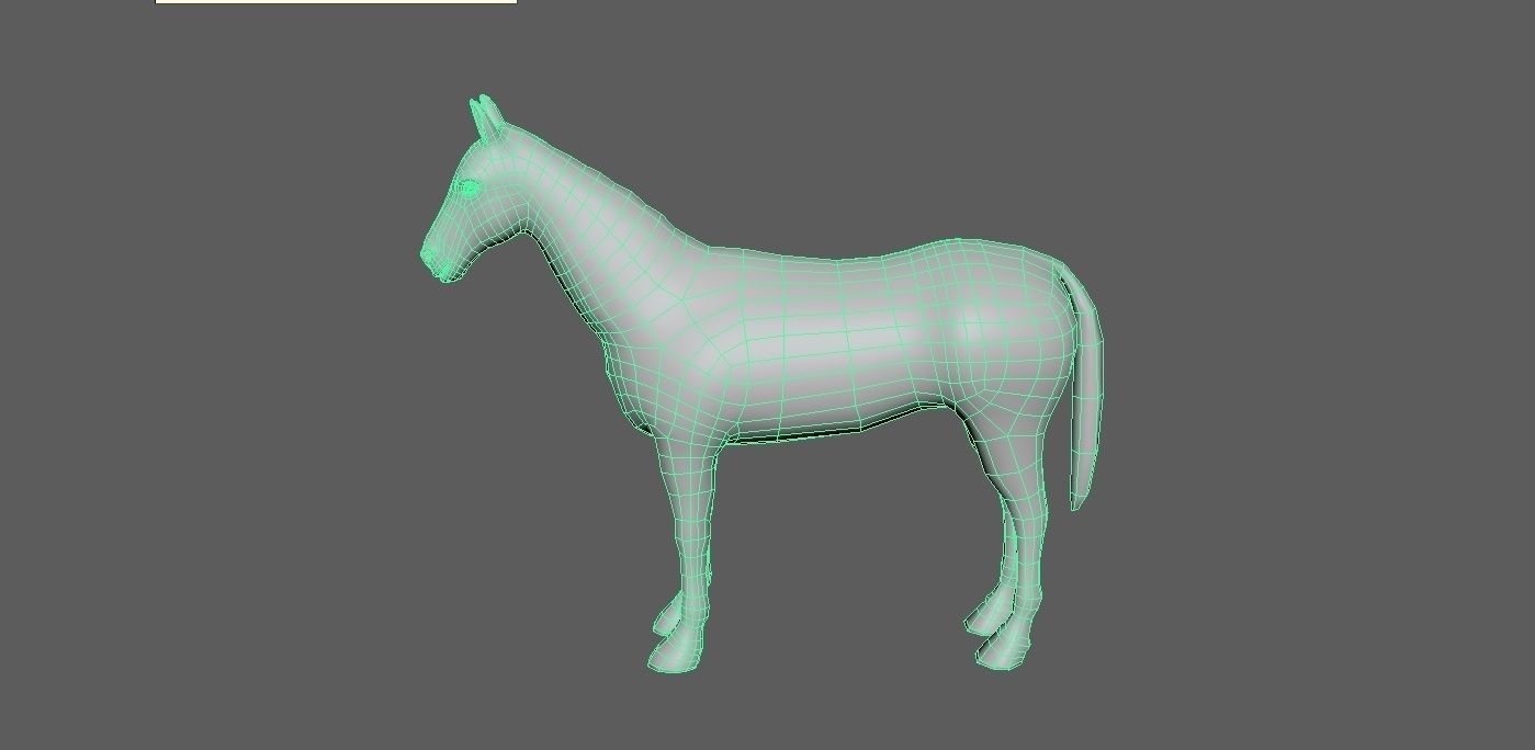 Low poly horse model Low-poly 3D model_4