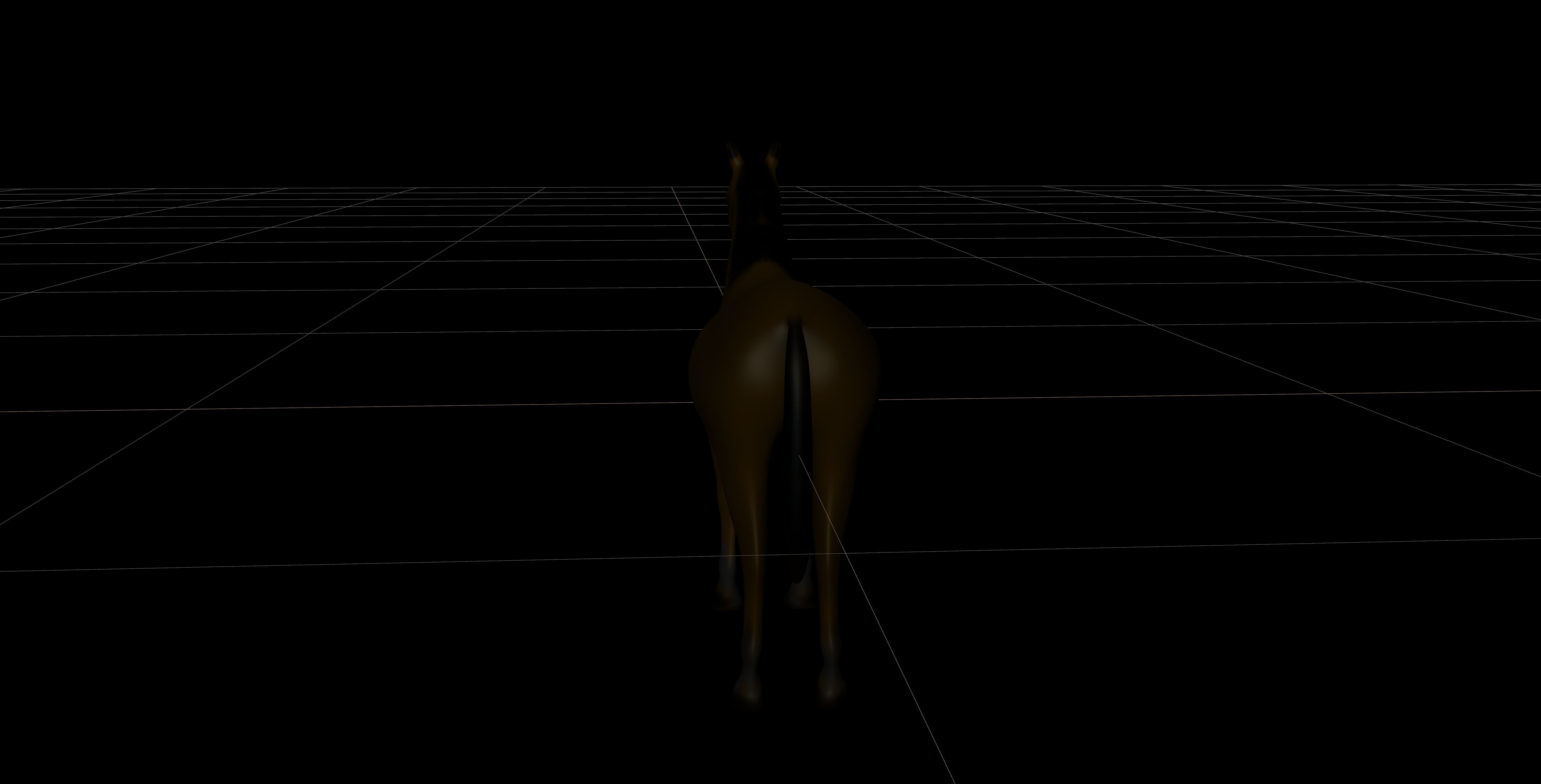 Low poly horse model Low-poly 3D model_10