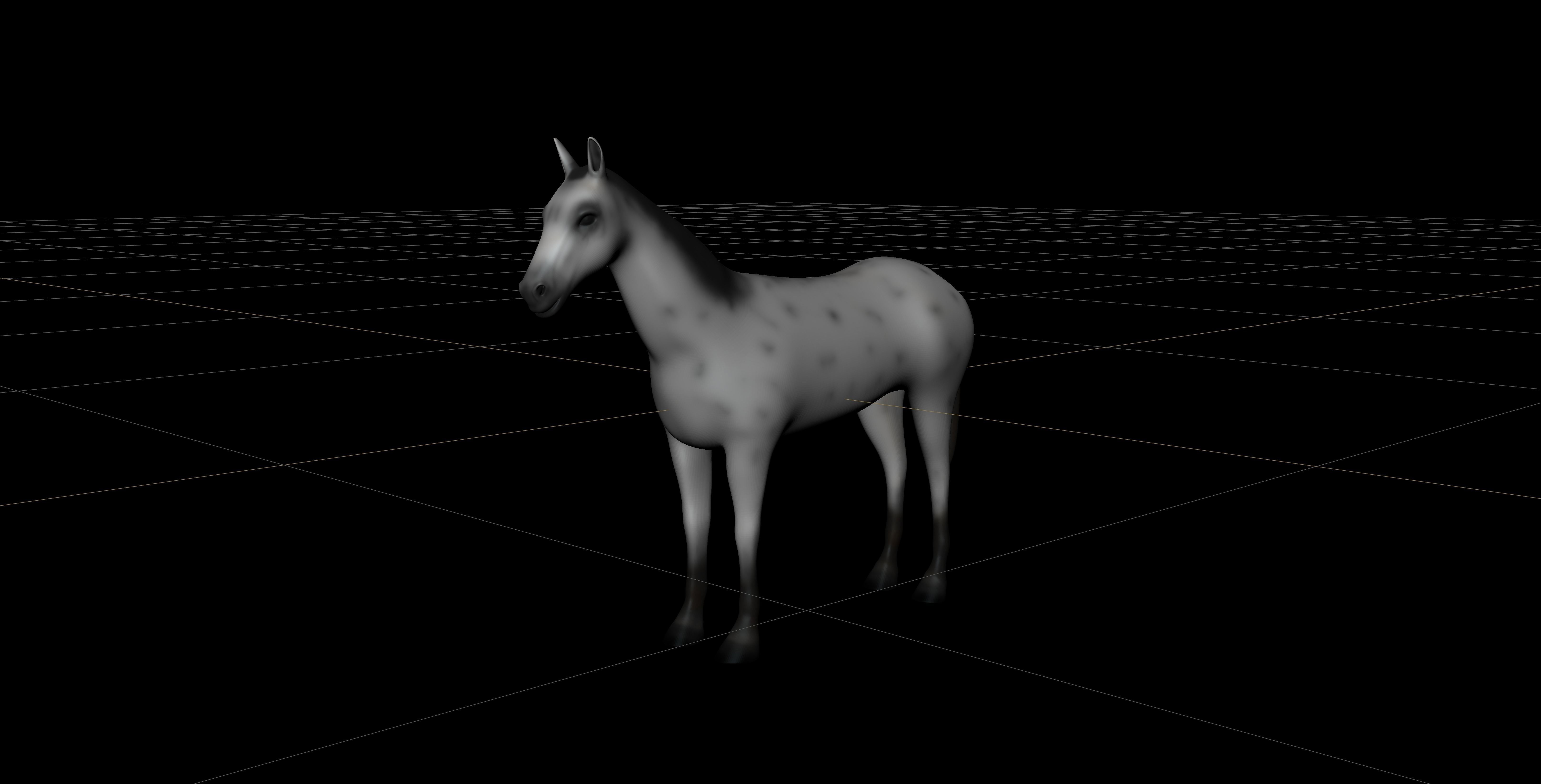 Low poly horse model Low-poly 3D model_13