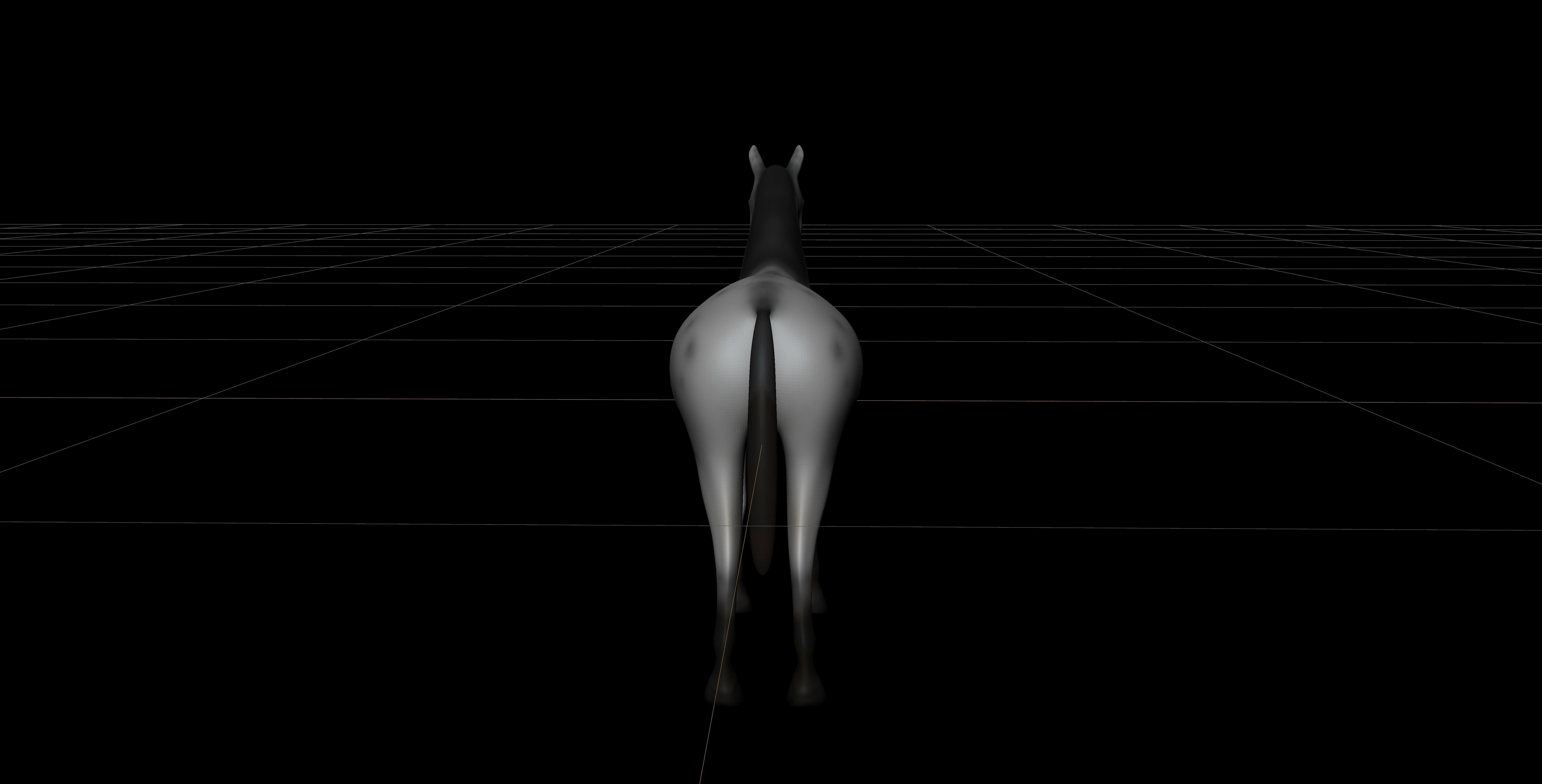 Low poly horse model Low-poly 3D model_12