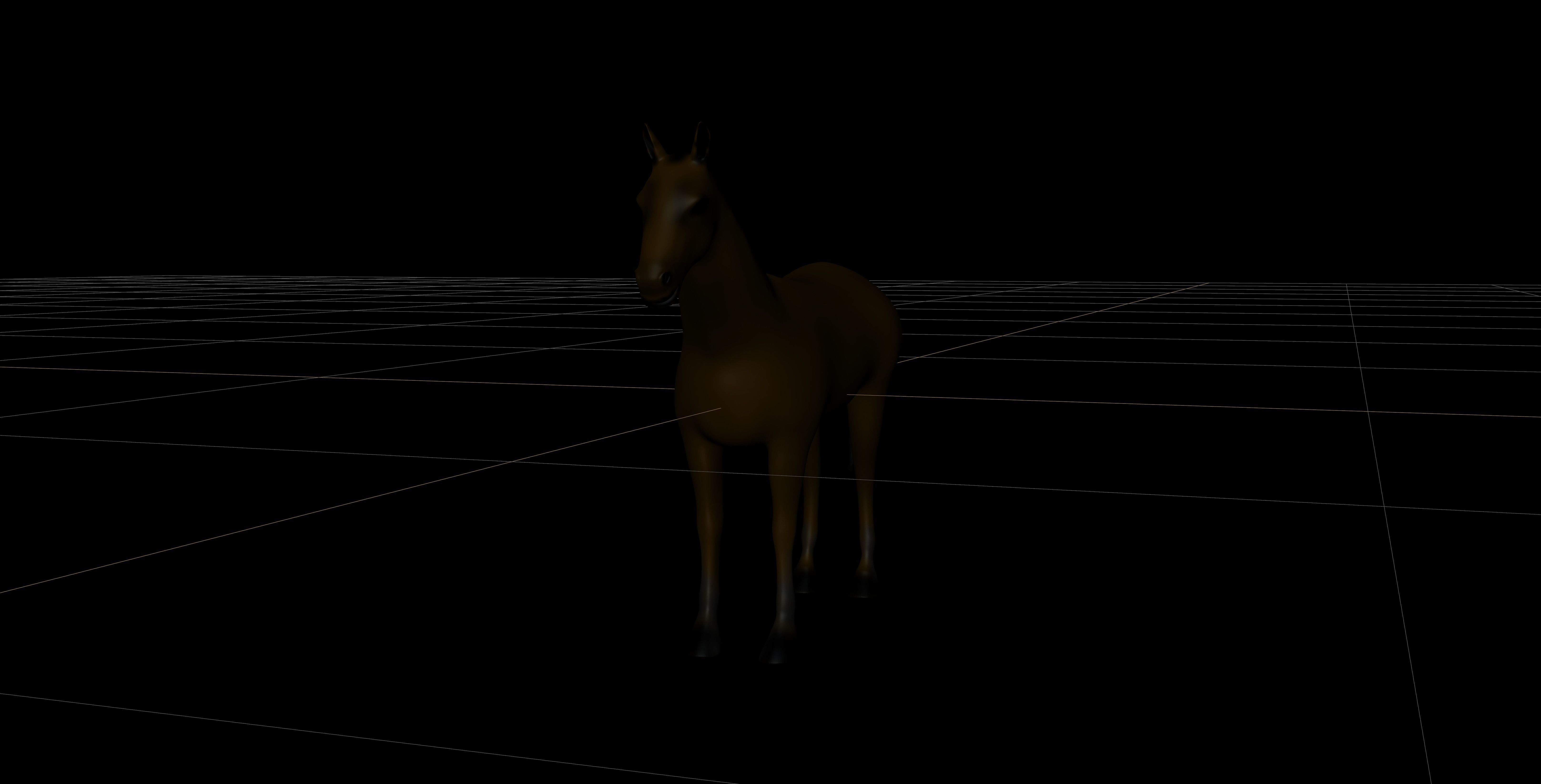 Low poly horse model Low-poly 3D model_9