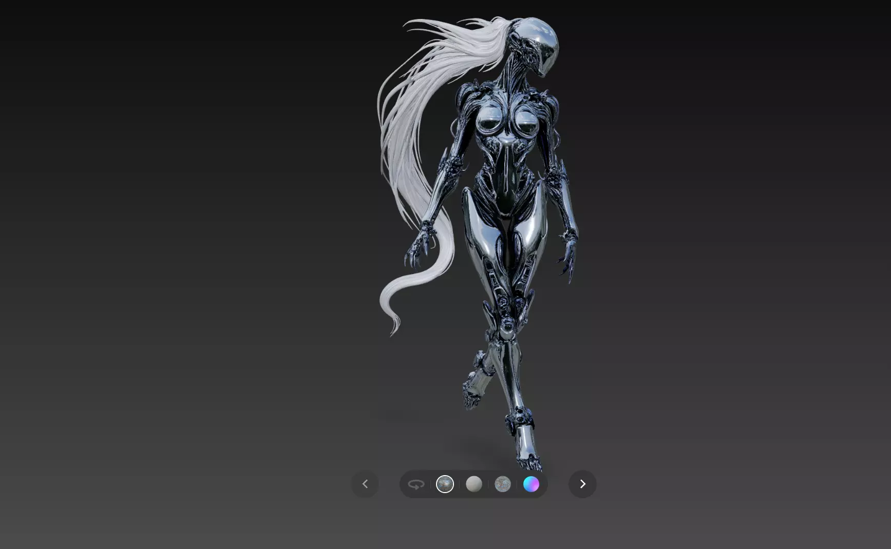 Futuristic Female Robot Android Sci Fi Character 3D STL 3D print model