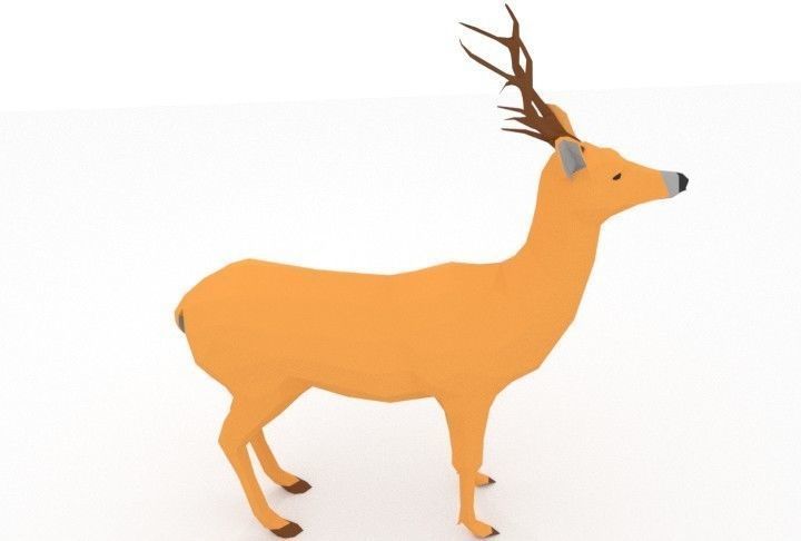 Deer LOW POLY Low-poly 3D model_1