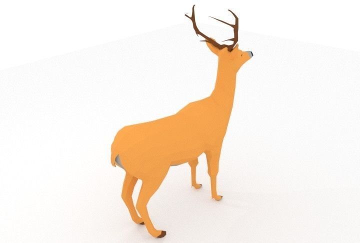 Deer LOW POLY Low-poly 3D model_4