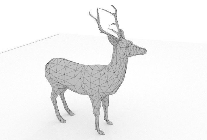 Deer LOW POLY Low-poly 3D model_3