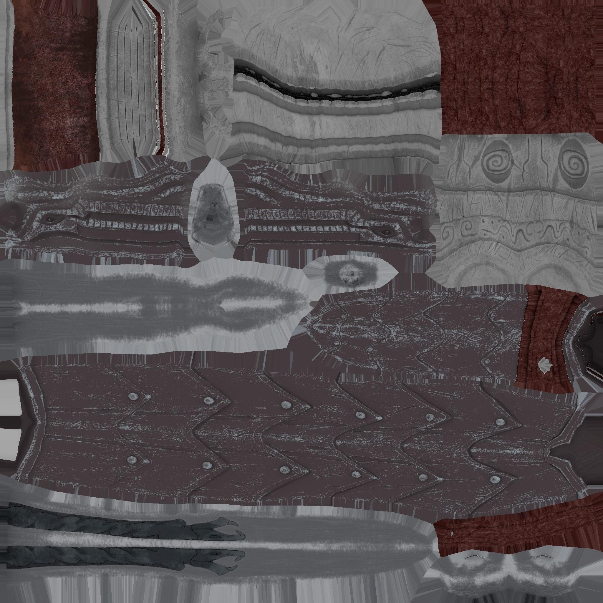 Argonian weapons Low-poly 3D model_9