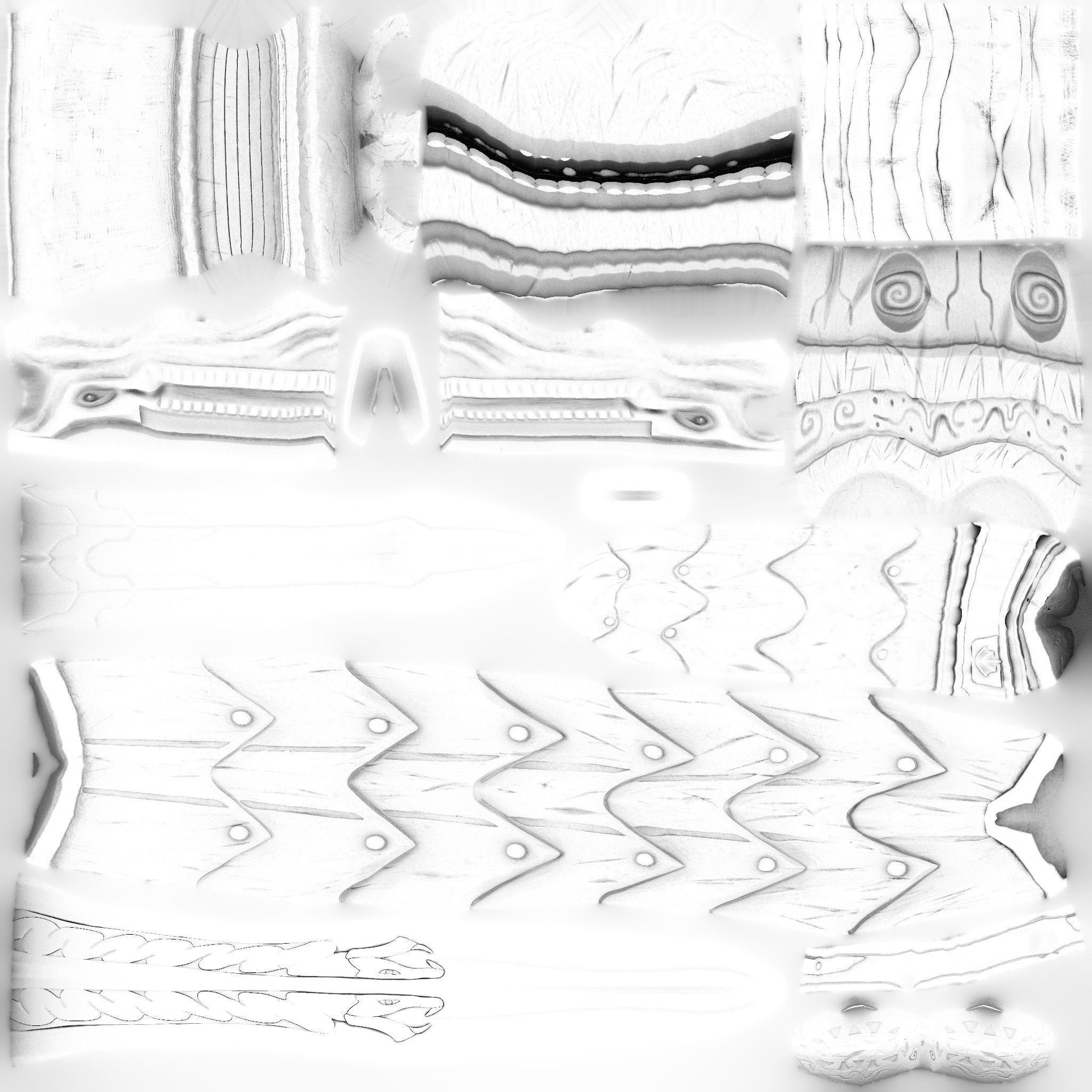 Argonian weapons Low-poly 3D model_7