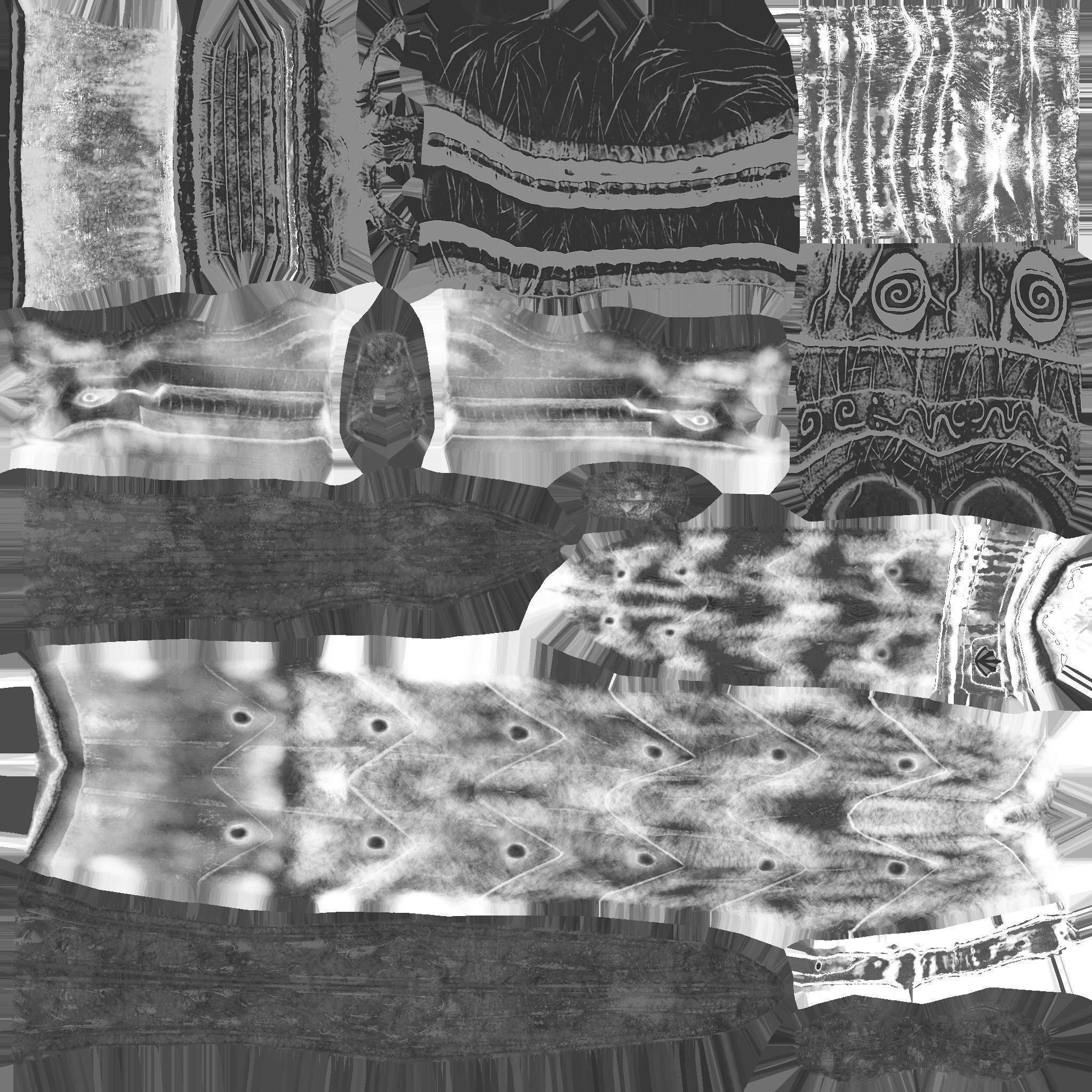 Argonian weapons Low-poly 3D model_10