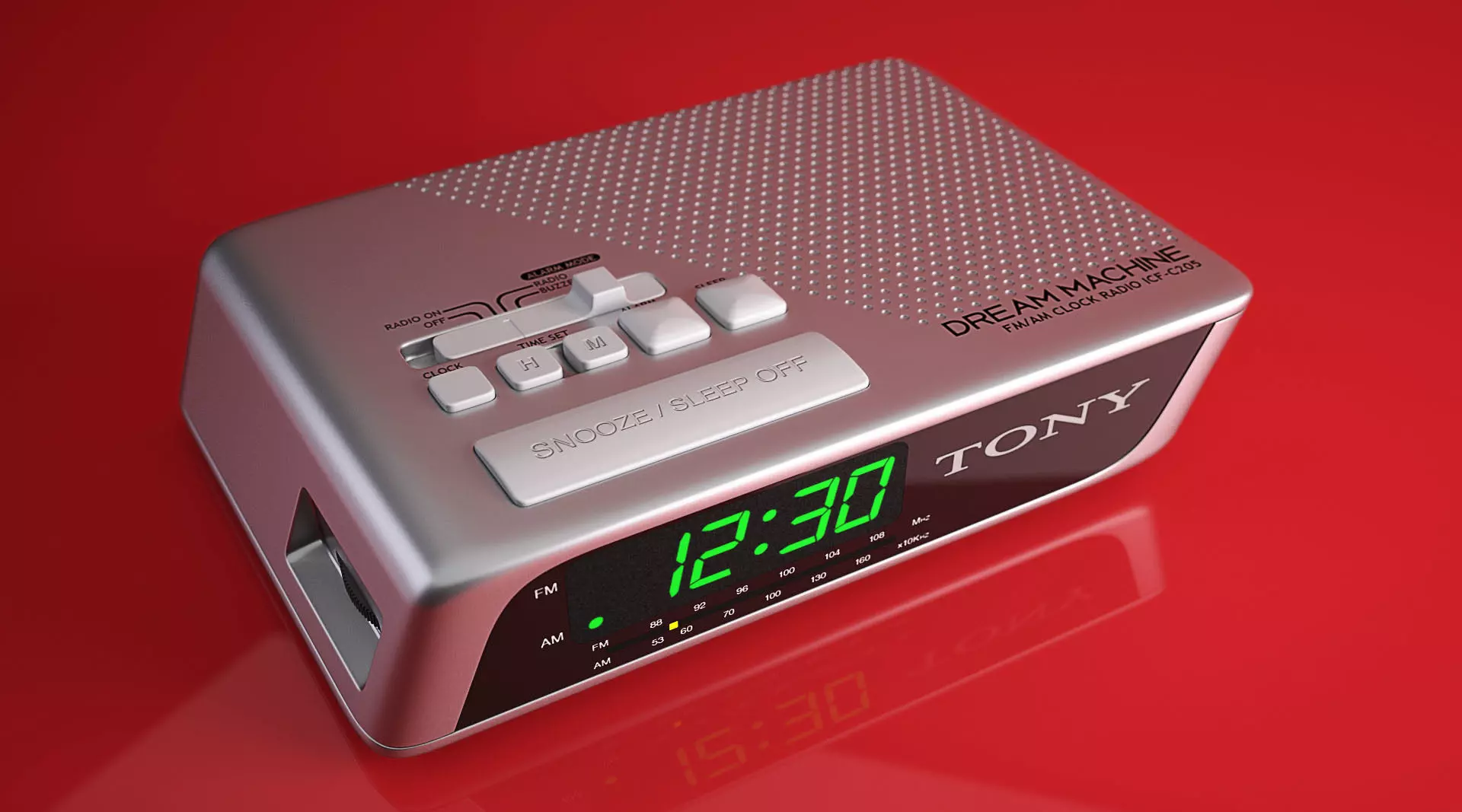 Alarm clock 3D model_0