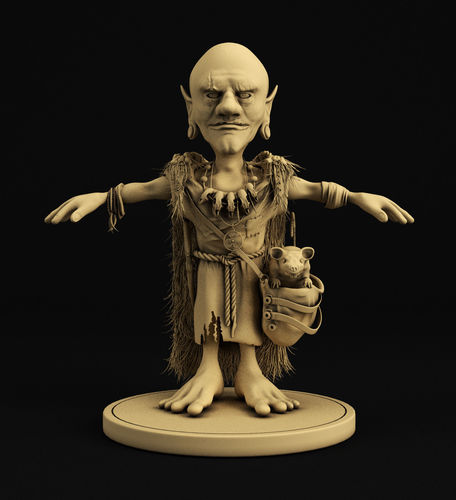Goblin character lowpoly Low-poly 3D model