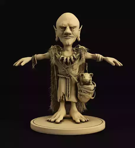 Goblin character lowpoly Low-poly 3D model