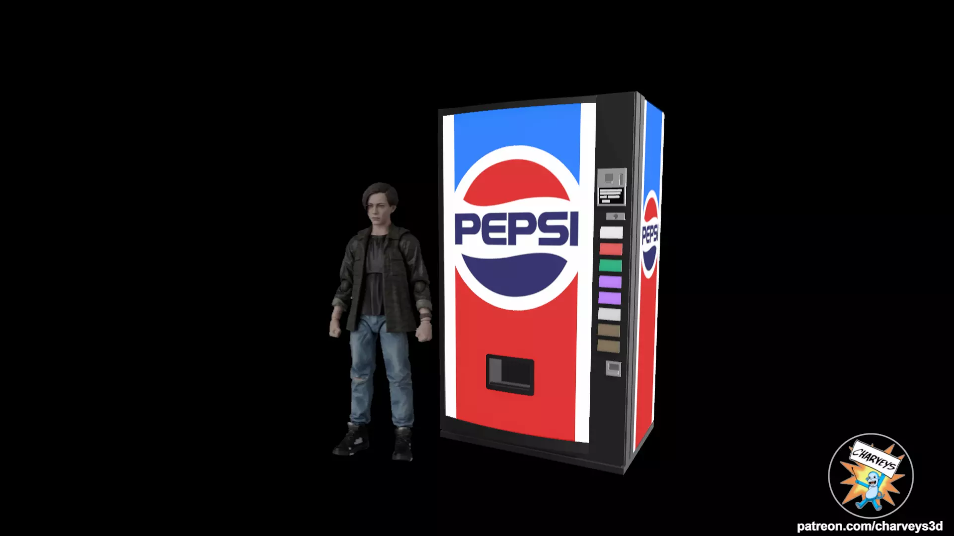 Soft Drink Vending Machine for 4 6 and 7 inch figures 3D print model