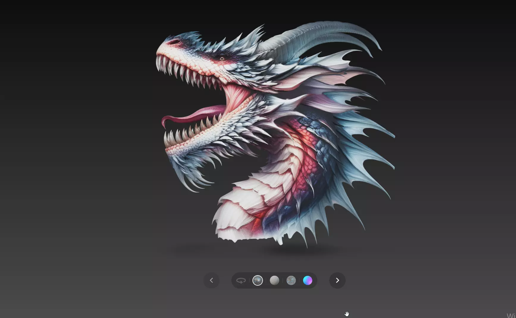 Aggressive Dragon Head Bust Fantasy Creature Detailed STL 3D print model