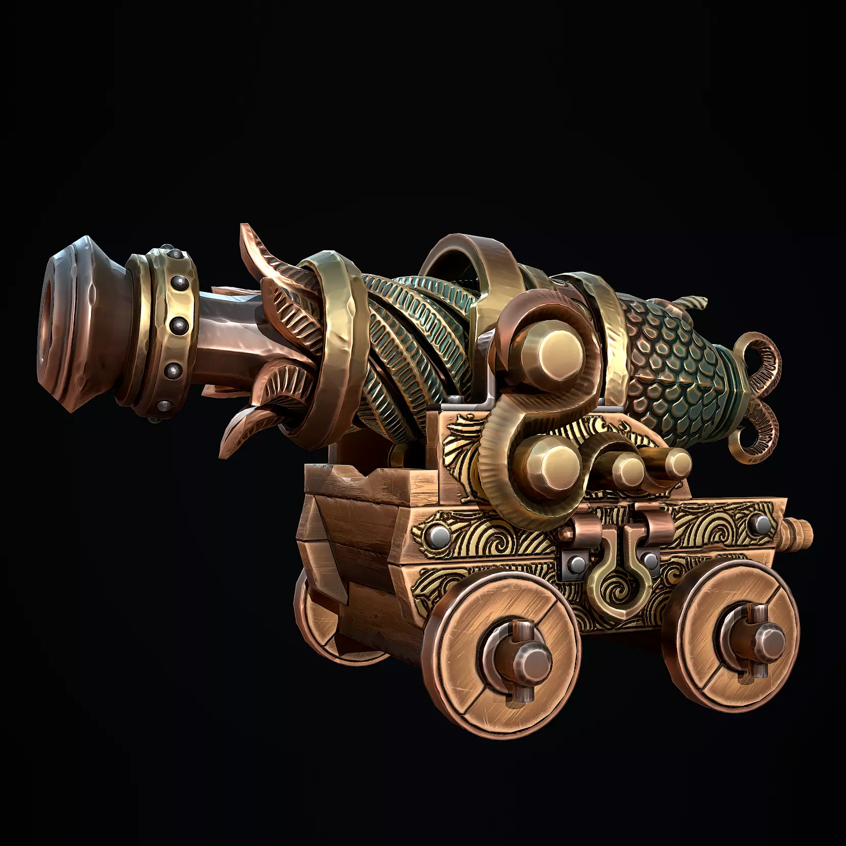 Leviathans Wrath Cannon Low-poly 3D model