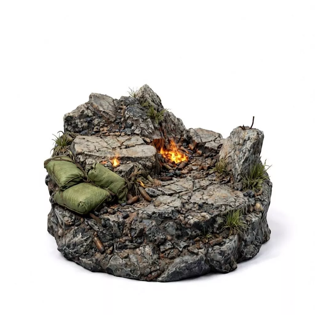 Battlefield Aftermath Diorama Base Printable STL 3D print model