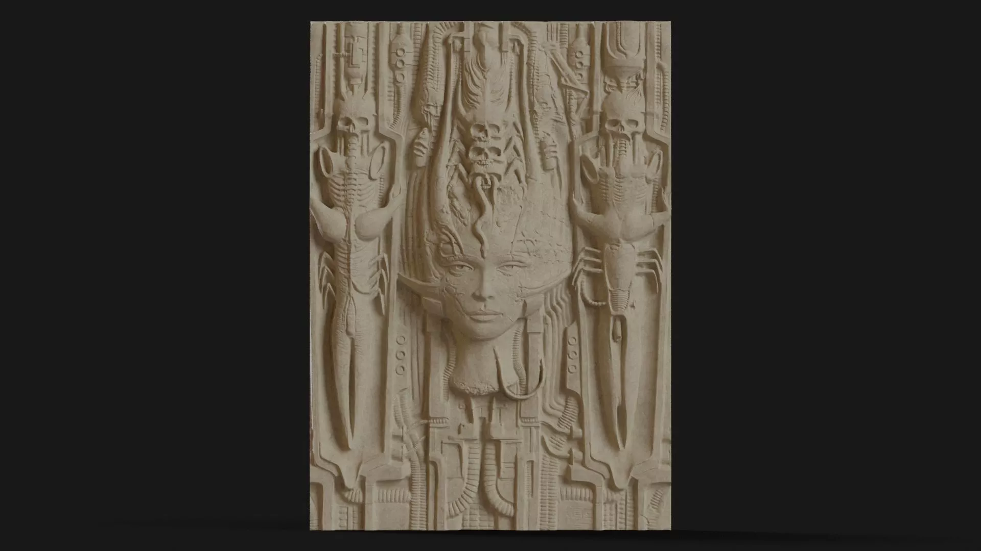 Hr GIGER MUSEUM LI Ⅱ 3D HR Giger Li II 3D Printable CNC Carving Model 3D model 3D