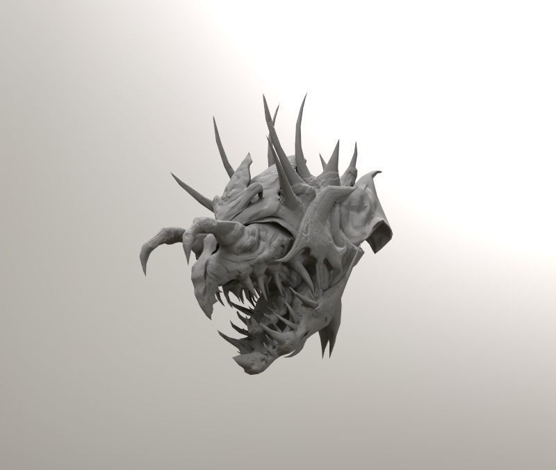 Four hands monster Free low-poly 3D model_21