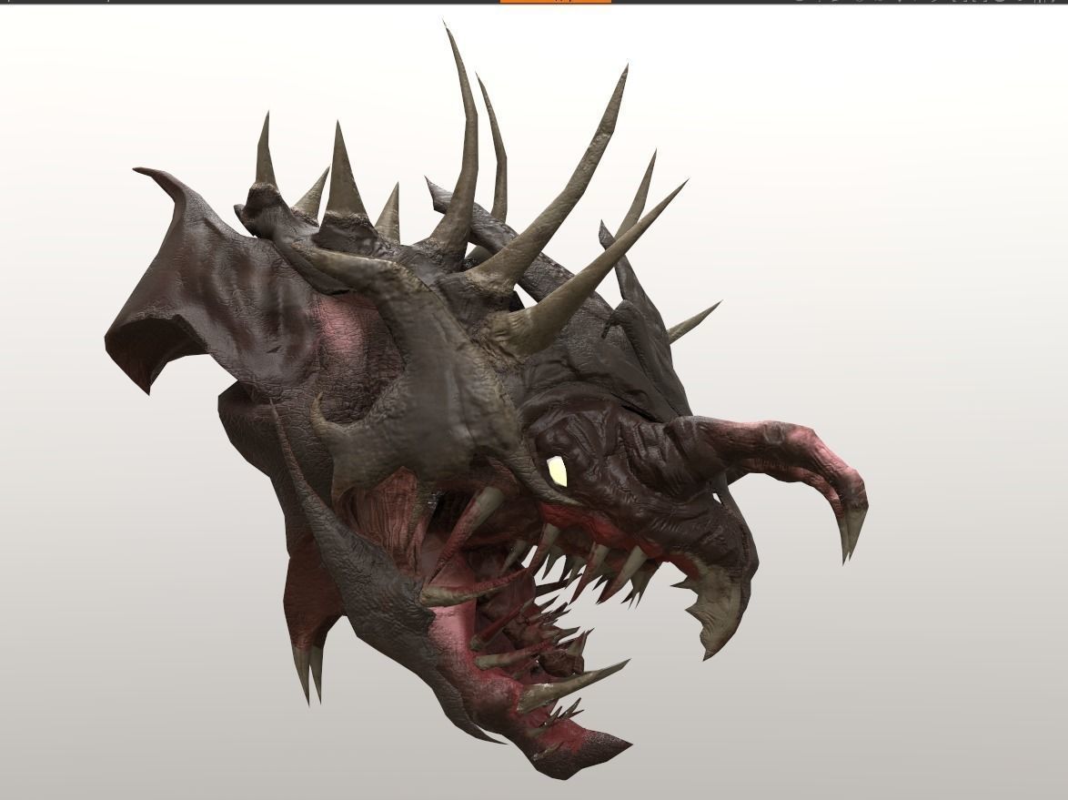 Four hands monster Free low-poly 3D model_4