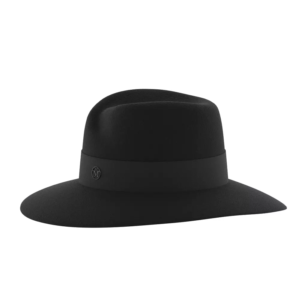 Maison Michel Virginie Black Fedora Hat Low-poly 3D model