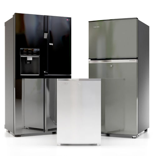 REFRIGERATOR futuristic and freezer 3D model