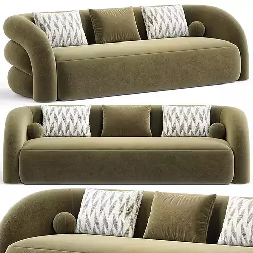 Novelle Sofa By Eichholtz Low-poly 3D model 5