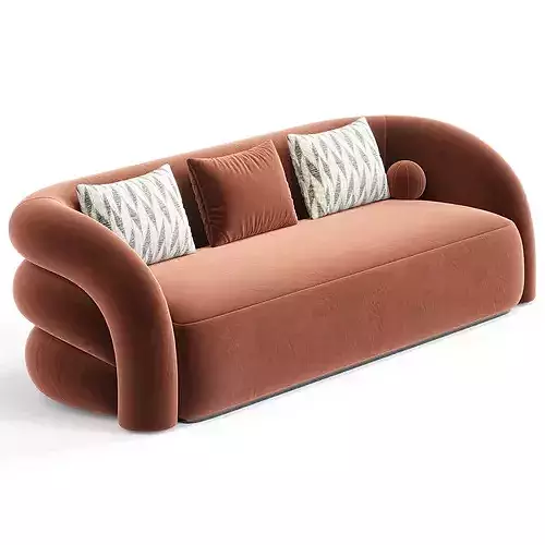 Novelle Sofa By Eichholtz Low-poly 3D model 2