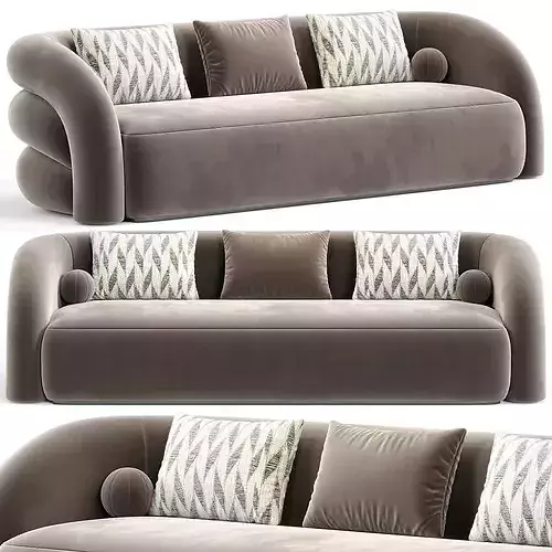 Novelle Sofa By Eichholtz Low-poly 3D model 6