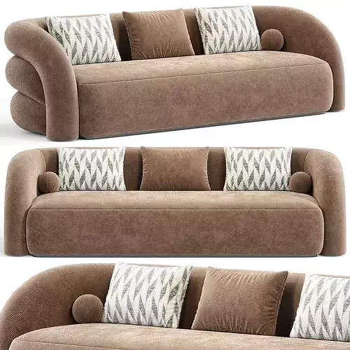 Novelle Sofa By Eichholtz Low-poly 3D model 3