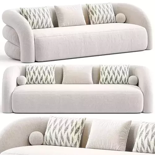 Novelle Sofa By Eichholtz Low-poly 3D model 4