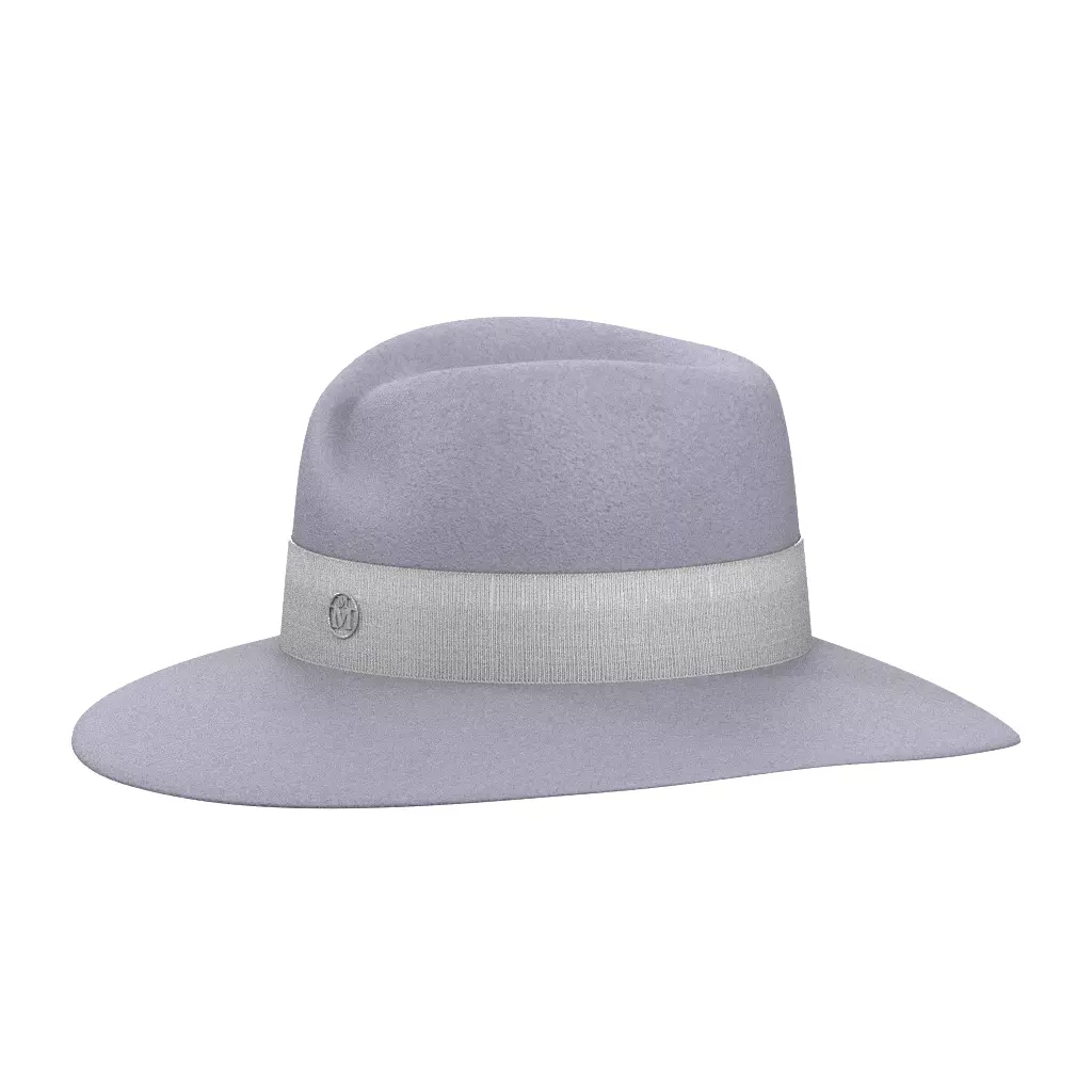 Maison Michel Virginie Seed Grey Fedora Hat Low-poly 3D model